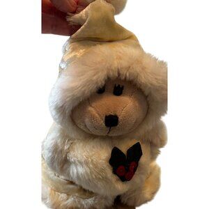 Vintage 2004 Starbucks Bearista Plush Bear Christmas Fur w/Tags READ